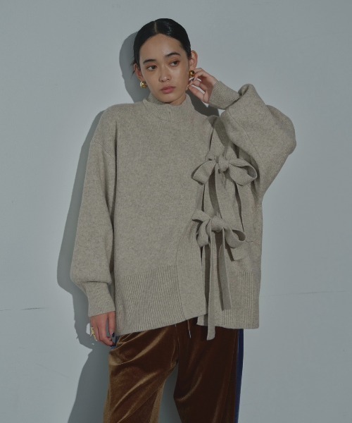 AIC.（エーアイシー）の「ダブルリボンオーバーサイズニット（ニット