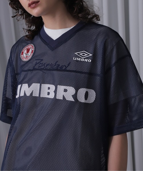 UMBRO ROSE BUDネイビー メッシュTシャツ UMBRO（アンブロ）の「(UMBRO×ROSE BUD)<ROSE BUD限定>ハーフ