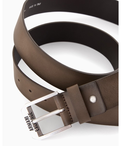 ARMANI EXCHANGE（アルマーニエクスチェンジ）の「【A|X アルマーニ エクスチェンジ】AXロゴ　ベルト（ベルト・メンズ・カーキ・FREE）」の2枚目の写真