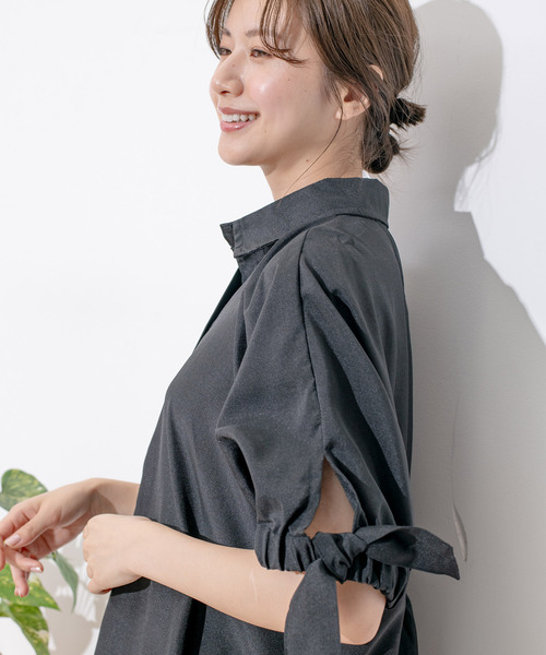 Jayro(ジャイロ)の「一つボタンスキッパーチュニックワンピース(ワンピース・レディース・マスタード/オレンジ/ネイビー/ベージュ/ブルー/ブルー系その他5/ブラック/ブラウン系その他3/ライトグリーン/ワイン・FREE)」の12枚目の写真