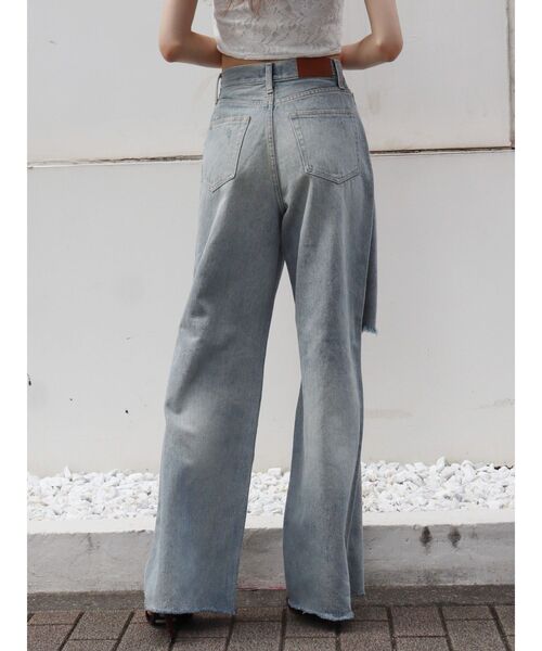 EVRIS(エヴリス)の「FRONTスラッシュワイドデニムパンツ(デニムパンツ・レディース・ブルー/インディゴブルー・SMALL/MEDIUM)」の18枚目の写真