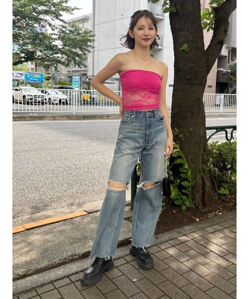 EVRIS(エヴリス)の「FRONTスラッシュワイドデニムパンツ(デニムパンツ・レディース・ブルー/インディゴブルー・SMALL/MEDIUM)」の22枚目の写真