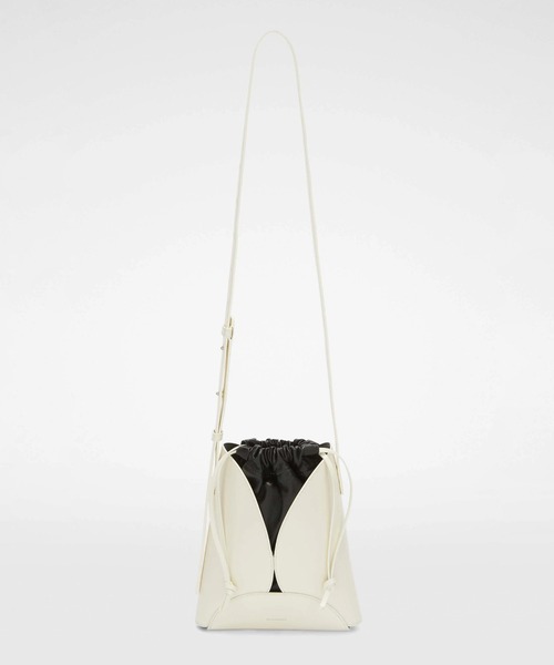 JIL SANDER（ジルサンダー）の「CURVE CROSSBODY（ショルダーバッグ・レディース・ブラック×ベージュ/ミント/グレー/アイボリー・UNI）」の2枚目の写真
