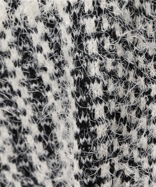 ROSE BUD（ローズバッド）の「LK-15251 GLEN CHECK TURTLE/N P/O（ニット/セーター・レディース・アイボリー/ネイビー・ONE SIZE）」の3枚目の写真