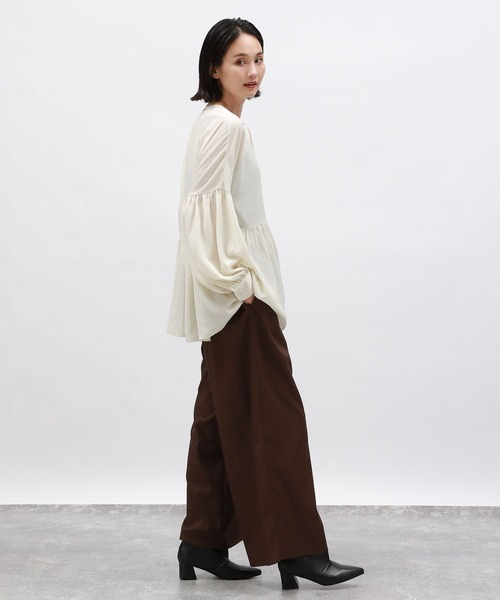 LAKOLE（ラコレ）の「フクレジャガードチュニック / 145410（チュニック・レディース・イエロー系その他/ブラック/アイボリー・FREE）」の5枚目の写真