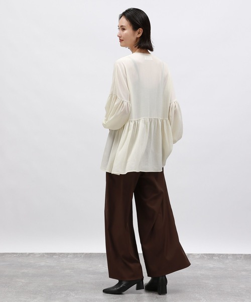 LAKOLE（ラコレ）の「フクレジャガードチュニック / 145410（チュニック・レディース・イエロー系その他/ブラック/アイボリー・FREE）」の6枚目の写真