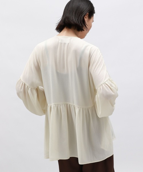 LAKOLE（ラコレ）の「フクレジャガードチュニック / 145410（チュニック・レディース・イエロー系その他/ブラック/アイボリー・FREE）」の8枚目の写真