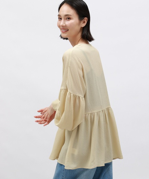 LAKOLE（ラコレ）の「フクレジャガードチュニック / 145410（チュニック・レディース・イエロー系その他/ブラック/アイボリー・FREE）」の18枚目の写真