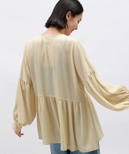 LAKOLE（ラコレ）の「フクレジャガードチュニック / 145410（チュニック・レディース・イエロー系その他/ブラック/アイボリー・FREE）」の19枚目の写真