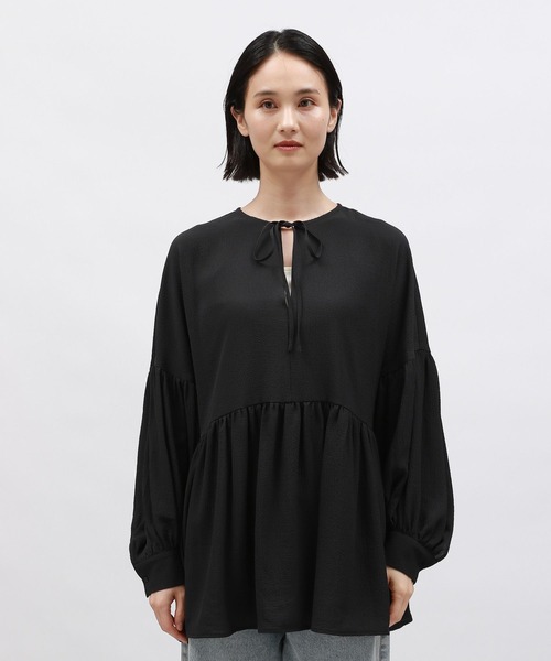 LAKOLE（ラコレ）の「フクレジャガードチュニック / 145410（チュニック・レディース・イエロー系その他/ブラック/アイボリー・FREE）」の20枚目の写真