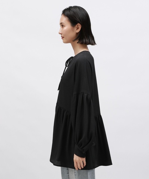 LAKOLE（ラコレ）の「フクレジャガードチュニック / 145410（チュニック・レディース・イエロー系その他/ブラック/アイボリー・FREE）」の21枚目の写真