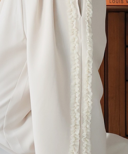 LAFFMO（ラフモ）の「サイドフリルパンツ（その他パンツ・レディース・アイボリー/ブラック・F）」の21枚目の写真