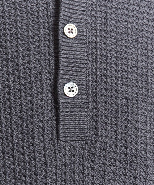 BEAUTY&YOUTH UNITED ARROWS（ビューティーアンドユースユナイテッドアローズ）の「グリッド アゼ 3B ポロニット -ウォッシャブル‐（ニット/セーター・メンズ・ダークグレー/ブラック/その他1・L/M/S/XL）」の15枚目の写真