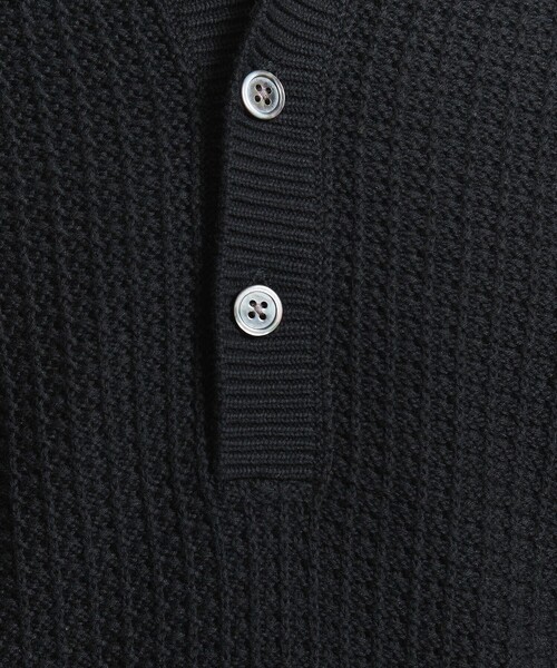 BEAUTY&YOUTH UNITED ARROWS（ビューティーアンドユースユナイテッドアローズ）の「グリッド アゼ 3B ポロニット -ウォッシャブル‐（ニット/セーター・メンズ・ダークグレー/ブラック/その他1・L/M/S/XL）」の16枚目の写真