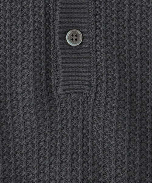 BEAUTY&YOUTH UNITED ARROWS（ビューティーアンドユースユナイテッドアローズ）の「グリッド アゼ 3B ポロニット -ウォッシャブル‐（ニット/セーター・メンズ・ダークグレー/ブラック/その他1・L/M/S/XL）」の21枚目の写真