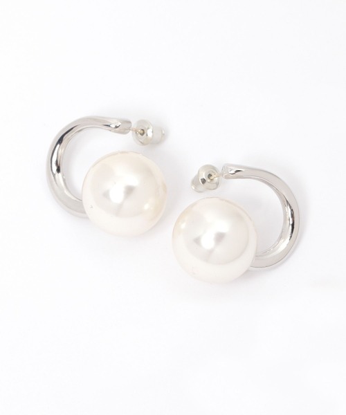 Andemiu（アンデミュウ）の「ビックパールピアス145298（ピアス（両耳用）・レディース・ゴールド/シルバー・FREE）」の9枚目の写真