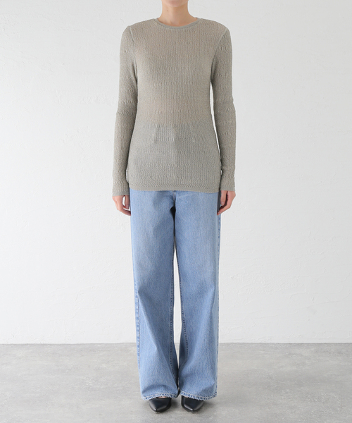 【セール】【babaco/ババコ】Lurex Rib プルオーバー / BA01-TG40（Tシャツ/カットソー）｜EMILY WEEK（エミリーウィーク）