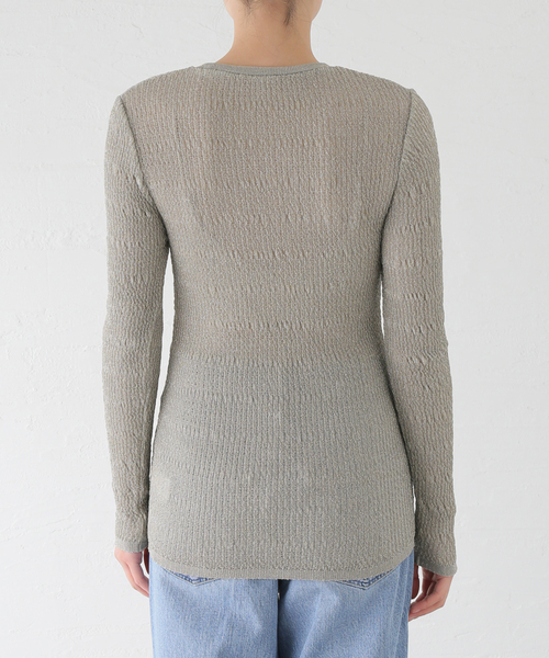 【セール】【babaco/ババコ】Lurex Rib プルオーバー / BA01-TG40（Tシャツ/カットソー）｜EMILY WEEK（エミリーウィーク）