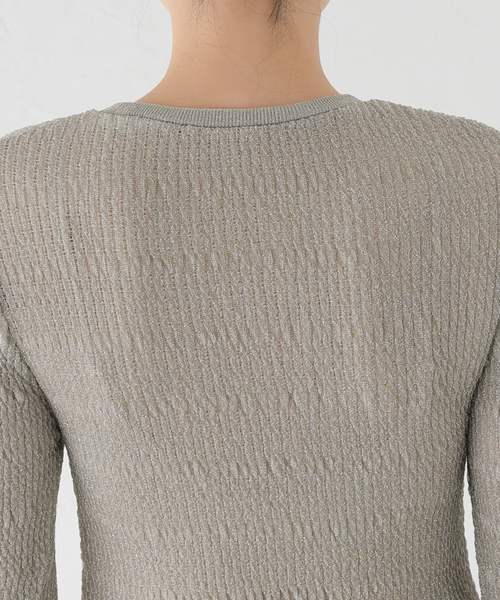 【セール】【babaco/ババコ】Lurex Rib プルオーバー / BA01-TG40（Tシャツ/カットソー）｜EMILY WEEK（エミリーウィーク）