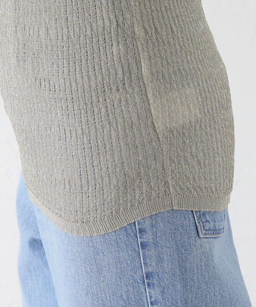 【セール】【babaco/ババコ】Lurex Rib プルオーバー / BA01-TG40（Tシャツ/カットソー）｜EMILY WEEK（エミリーウィーク）