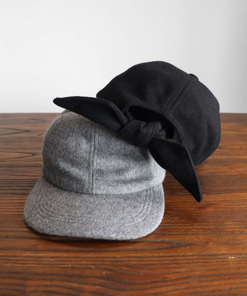 Bonjour Sagan(ボンジュールサガン)の「【Casselini】ウールリボンキャップ(キャップ・レディース・ブラック/グレー・FREE)」の9枚目の写真