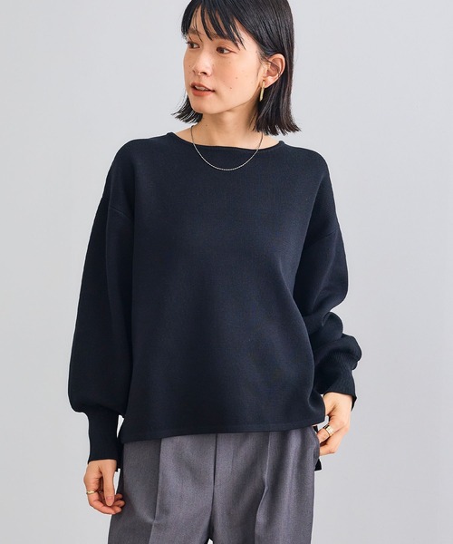 ラシュモン バルーンスリーブニット セール】《洗える・タンブル乾燥可》サマ美え スウェットライク