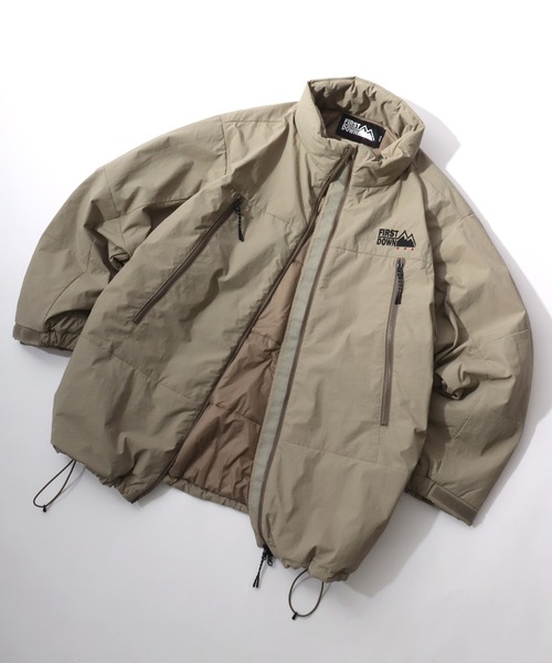 FIRST DOWN(ファーストダウン)の「FIRST DOWN/ファーストダウン ECODOWN JACKET/エコダウンジャケット(ダウンジャケット/コート・メンズ・ブラック/ベージュ/グレイッシュブルー・M/L/XL)」の3枚目の写真