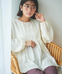 【150㎝前後の小柄さんサイズ】前後2WAYチュニックブラウス