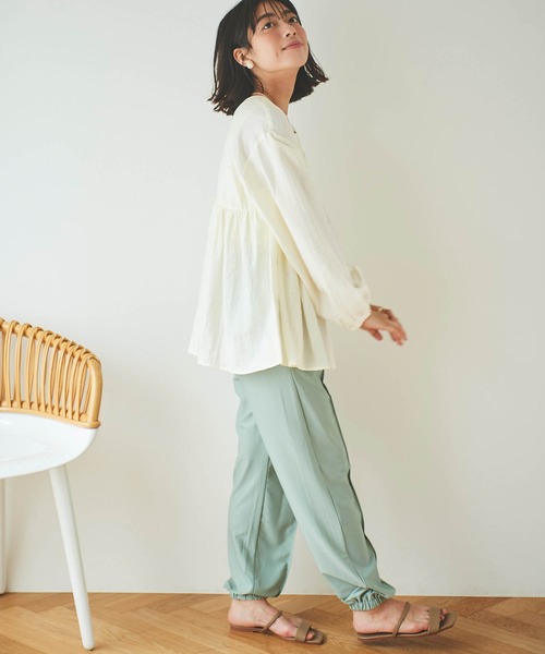 mil(ミル)の「【150㎝前後の小柄さんサイズ】前後2WAYチュニックブラウス(シャツ/ブラウス・レディース・ブラック/ホワイト/エンジ・ONE SIZE)」の6枚目の写真