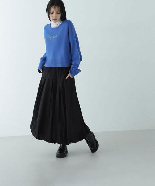 NATURAL BEAUTY BASIC(ナチュラルビューティーベーシック)の「【Oggi掲載】切替タックバルーンスカート(スカート・レディース・オフホワイト/ブラック/カーキ/ベージュ・MEDIUM/SMALL)」の6枚目の写真