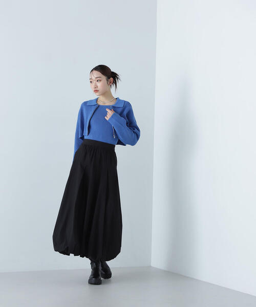 NATURAL BEAUTY BASIC(ナチュラルビューティーベーシック)の「【Oggi掲載】切替タックバルーンスカート(スカート・レディース・オフホワイト/ブラック/カーキ/ベージュ・MEDIUM/SMALL)」の15枚目の写真