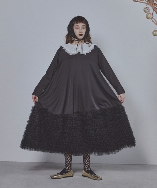 週末限定SALE！美品　undercover Chuuut! 変形ワンピース HIGH SPEC＞毛玉になりにくい！ペプラムデザインワンピース