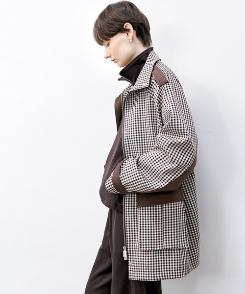 チェック柄 ハンティングジャケット セール】【tageechita】チェック柄ハンティングジャケット