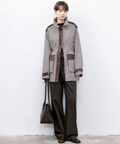 tageechita】チェック柄ハンティングジャケット（ミリタリージャケット