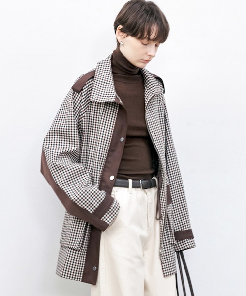 tageechita】チェック柄ハンティングジャケット（ミリタリージャケット