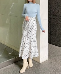 clear | ドット柄マーメイドスカート [美シルエット 落ち感]≪2024AW新作≫(スカート)