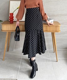 clear | ドット柄マーメイドスカート [美シルエット 落ち感]≪2024AW新作≫(スカート)