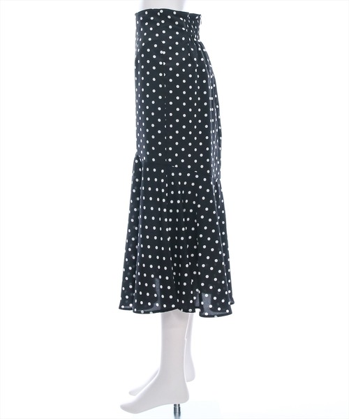 clear（クリア）の「ドット柄マーメイドスカート [大人 フェミニン]≪再入荷≫（スカート・レディース・ブラック/オフホワイト・F）」の8枚目の写真