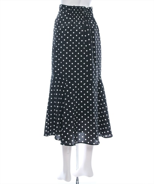 clear（クリア）の「ドット柄マーメイドスカート [大人 フェミニン]≪再入荷≫（スカート・レディース・ブラック/オフホワイト・F）」の9枚目の写真
