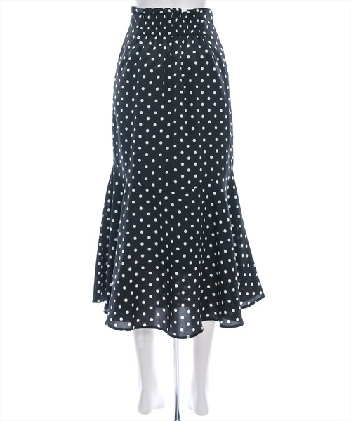 clear（クリア）の「ドット柄マーメイドスカート [大人 フェミニン]≪再入荷≫（スカート・レディース・ブラック/オフホワイト・F）」の10枚目の写真