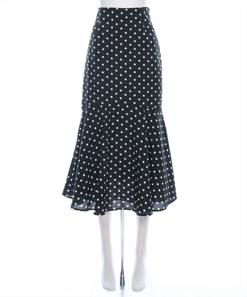 clear（クリア）の「ドット柄マーメイドスカート [大人 フェミニン]≪再入荷≫（スカート・レディース・ブラック/オフホワイト・F）」の15枚目の写真