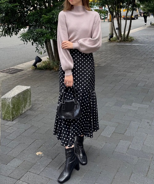 clear（クリア）の「ドット柄マーメイドスカート [大人 フェミニン]≪再入荷≫（スカート・レディース・ブラック/オフホワイト・F）」の19枚目の写真