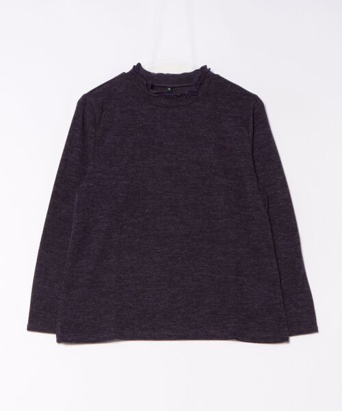 BELLUNA PLUS(ベルーナ)の「ブークレ素材チュニックアンサンブル(アンサンブル・レディース・ネイビー系/ブラック系/パープル・X-LARGE/MEDIUM/LARGE)」の5枚目の写真