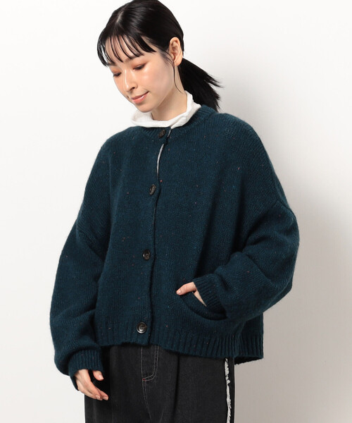 ONIGIRI（オニギリ）の「カラーネップ　モモンガ　ニットカーディガン（カーディガン/ボレロ・レディース・イエロー/アイボリー/ブルー/オレンジ・FREE）」の3枚目の写真