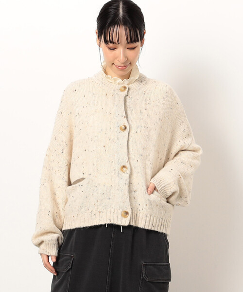 ONIGIRI（オニギリ）の「カラーネップ　モモンガ　ニットカーディガン（カーディガン/ボレロ・レディース・イエロー/アイボリー/ブルー/オレンジ・FREE）」の7枚目の写真