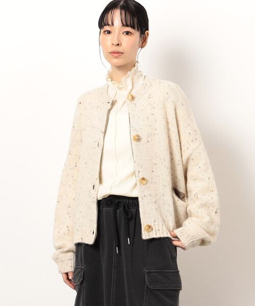 ONIGIRI（オニギリ）の「カラーネップ　モモンガ　ニットカーディガン（カーディガン/ボレロ・レディース・イエロー/アイボリー/ブルー/オレンジ・FREE）」の8枚目の写真