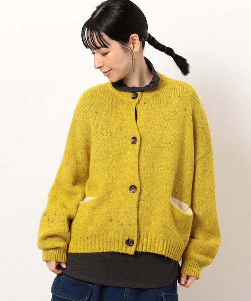 ONIGIRI（オニギリ）の「カラーネップ　モモンガ　ニットカーディガン（カーディガン/ボレロ・レディース・イエロー/アイボリー/ブルー/オレンジ・FREE）」の12枚目の写真