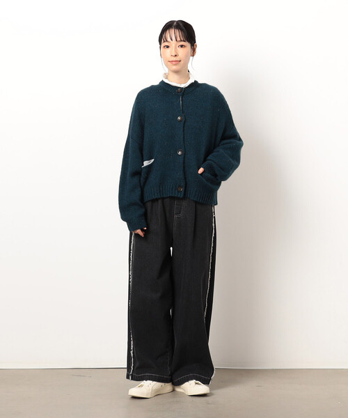 ONIGIRI（オニギリ）の「カラーネップ　モモンガ　ニットカーディガン（カーディガン/ボレロ・レディース・イエロー/アイボリー/ブルー/オレンジ・FREE）」の13枚目の写真