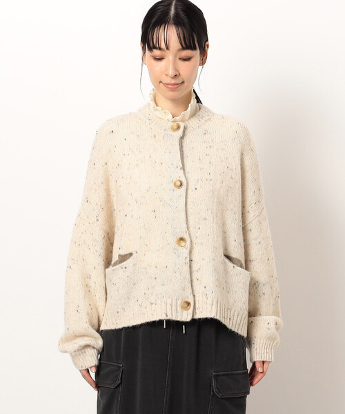 ONIGIRI（オニギリ）の「カラーネップ　モモンガ　ニットカーディガン（カーディガン/ボレロ・レディース・イエロー/アイボリー/ブルー/オレンジ・FREE）」の17枚目の写真