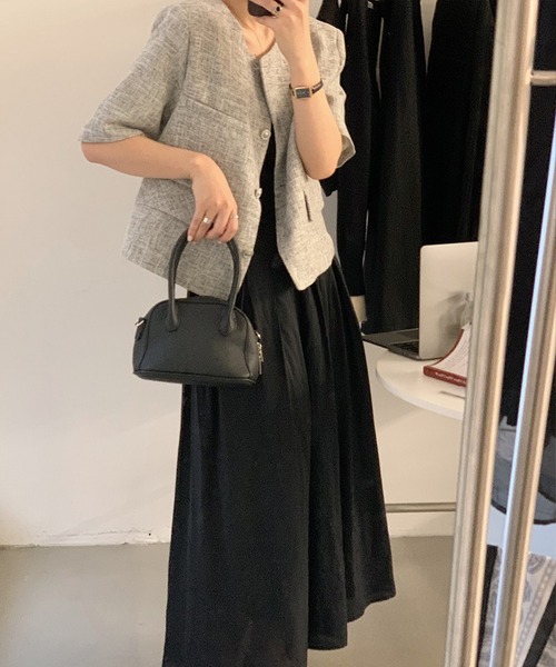 aimoha(アイモハ)の「ツイード半袖ジャケット (SS)(その他アウター・レディース・オフホワイト/ライトグレー/パープル・FREE)」の16枚目の写真